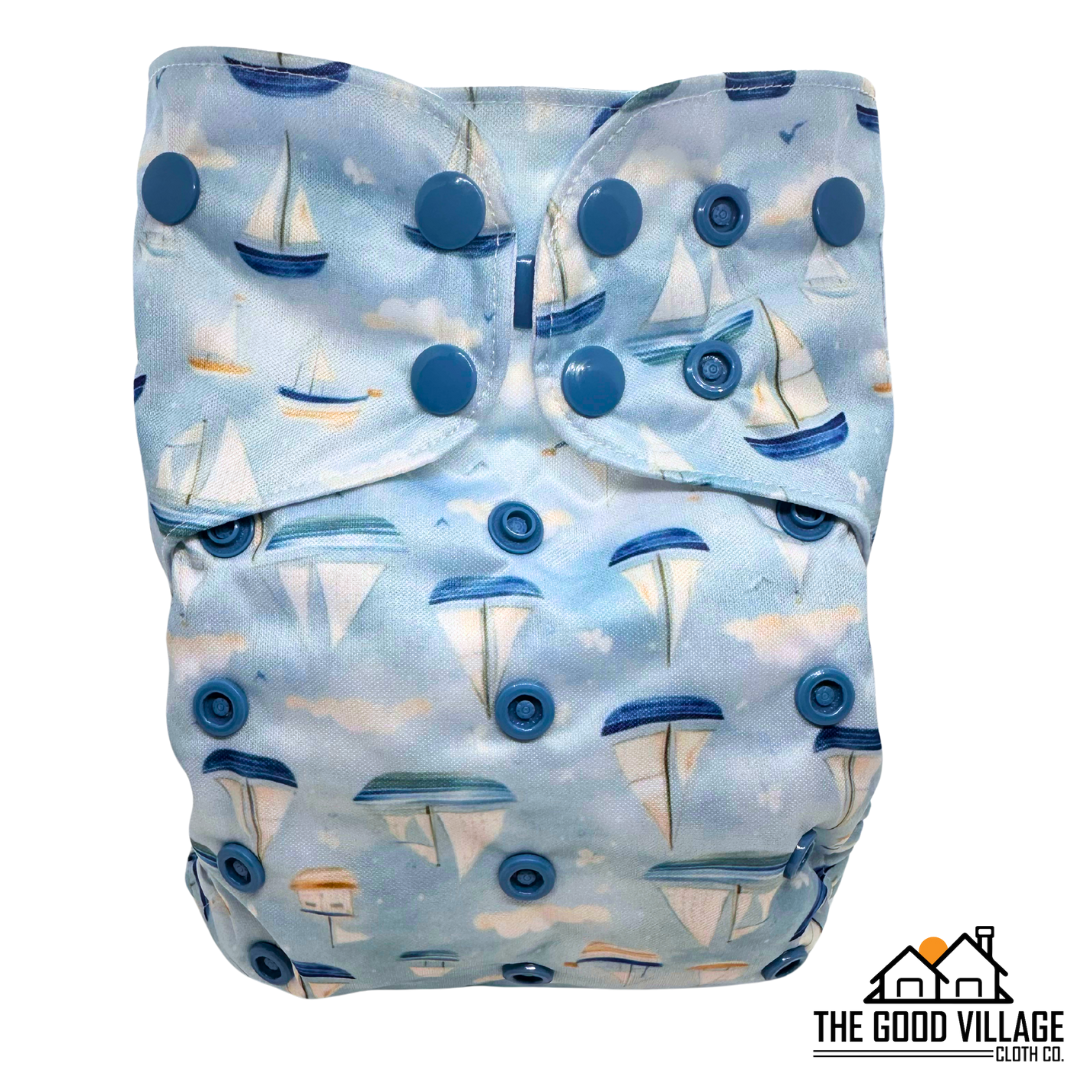 One Size Pocket Diaper | Dreamy Voyages by The Good Village Cloth Co.
