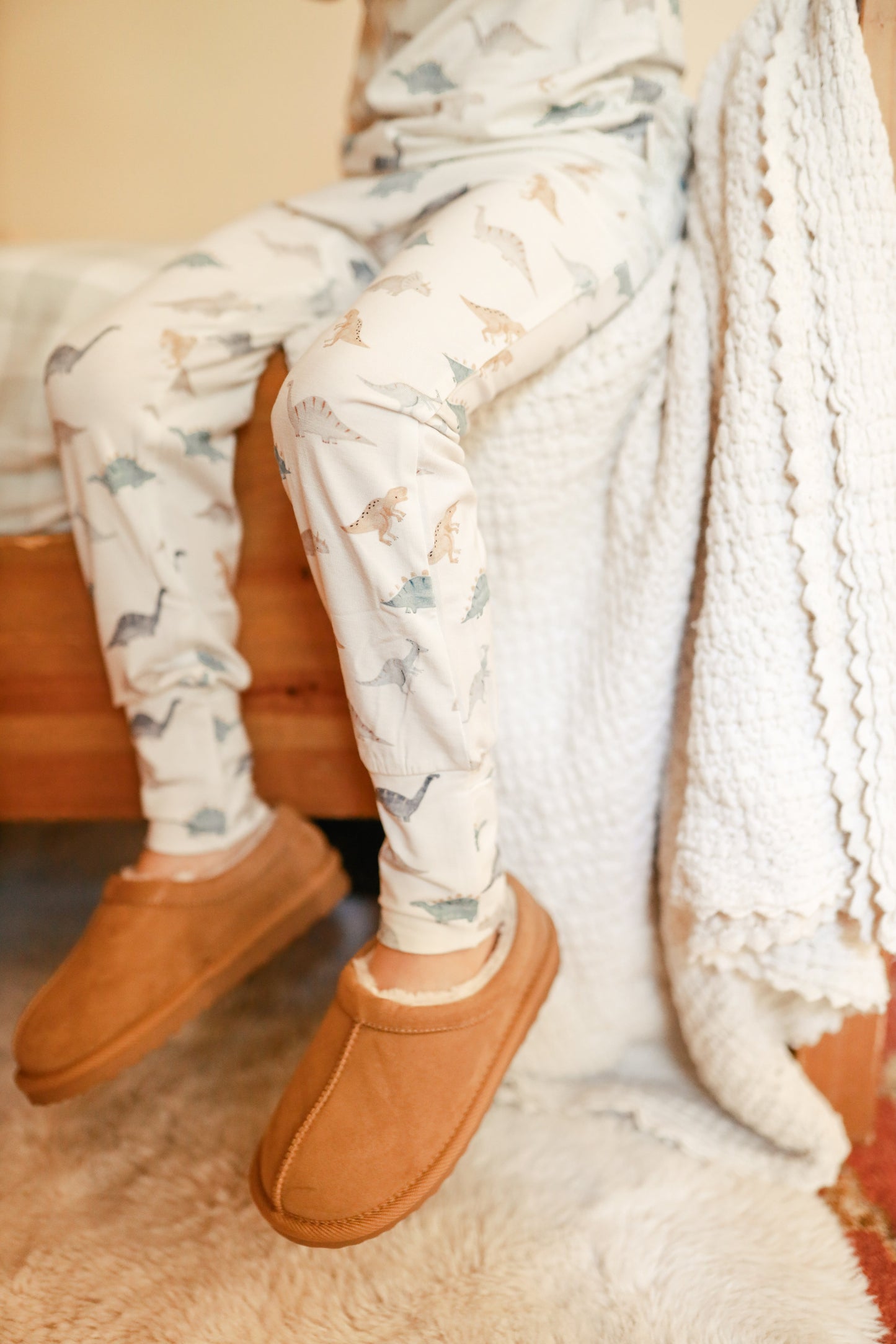 Snugglesaurus 2pc Henley Bamboo Pajamas - Sizes Newborn & Up! by Little Joy Co., product view 14