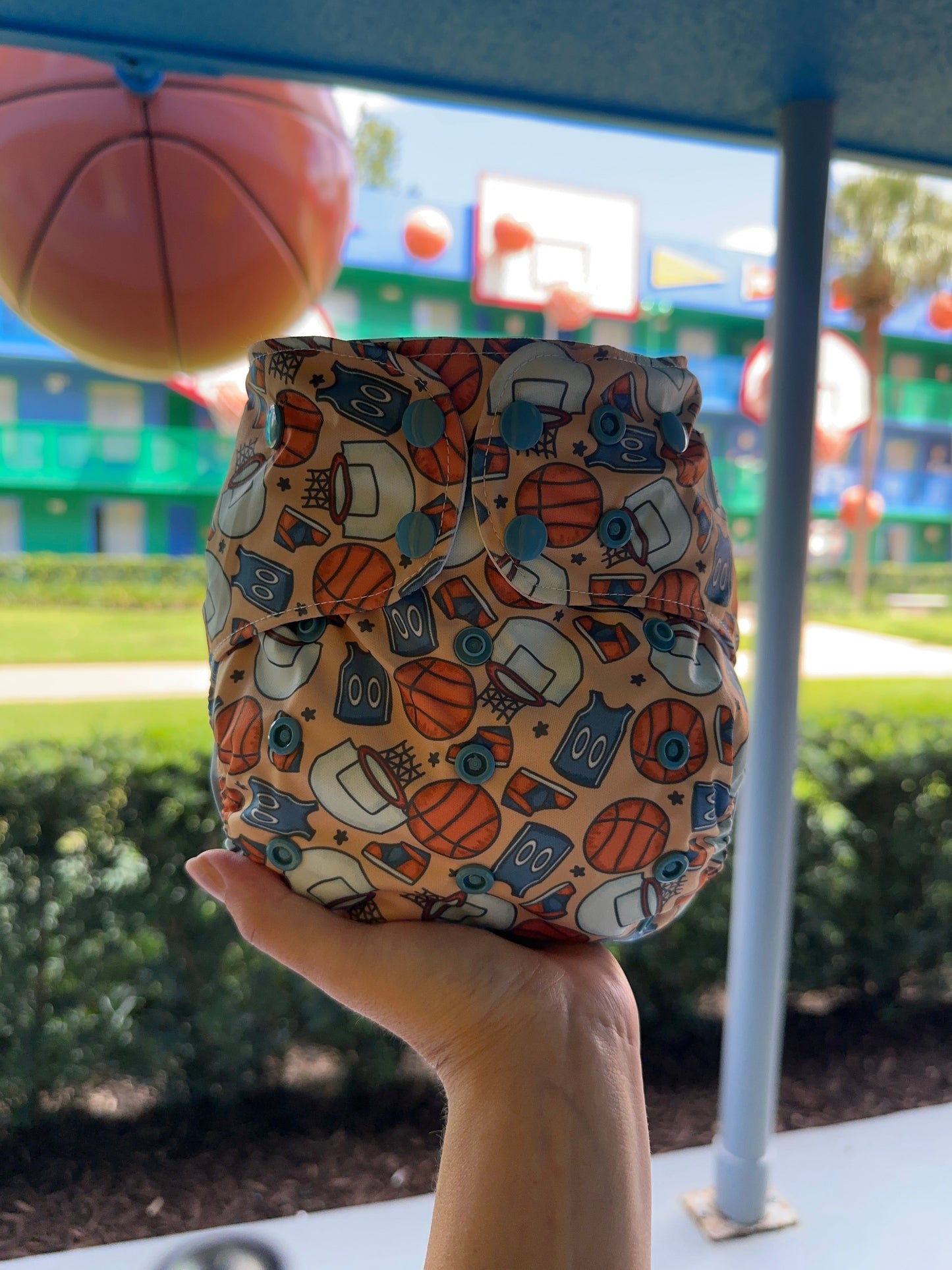 One Size Pocket Diaper - Slam Dunk by The Good Village Cloth Co., product view 3