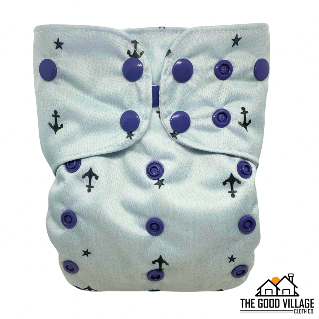 One Size Pocket Diaper | Starry Harbor by The Good Village Cloth Co.