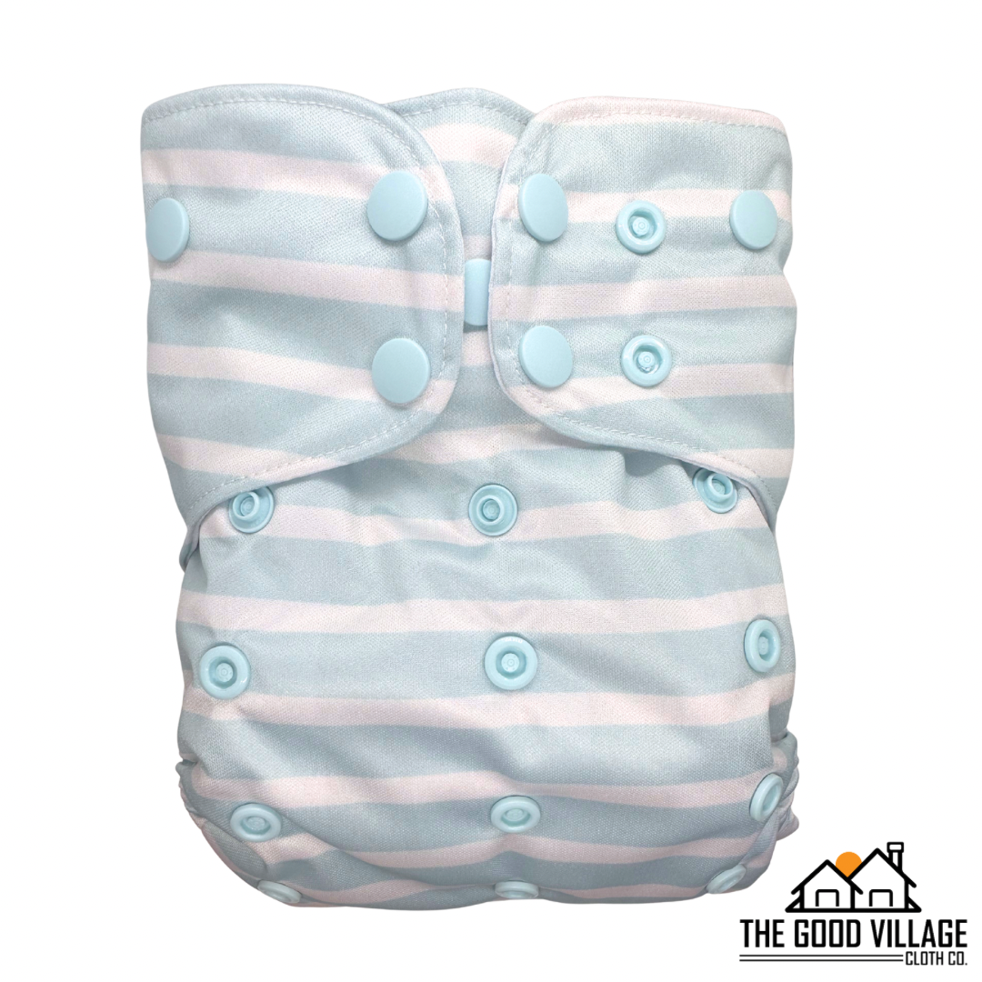 One Size Pocket Diaper | Sailor's Breeze by The Good Village Cloth Co.