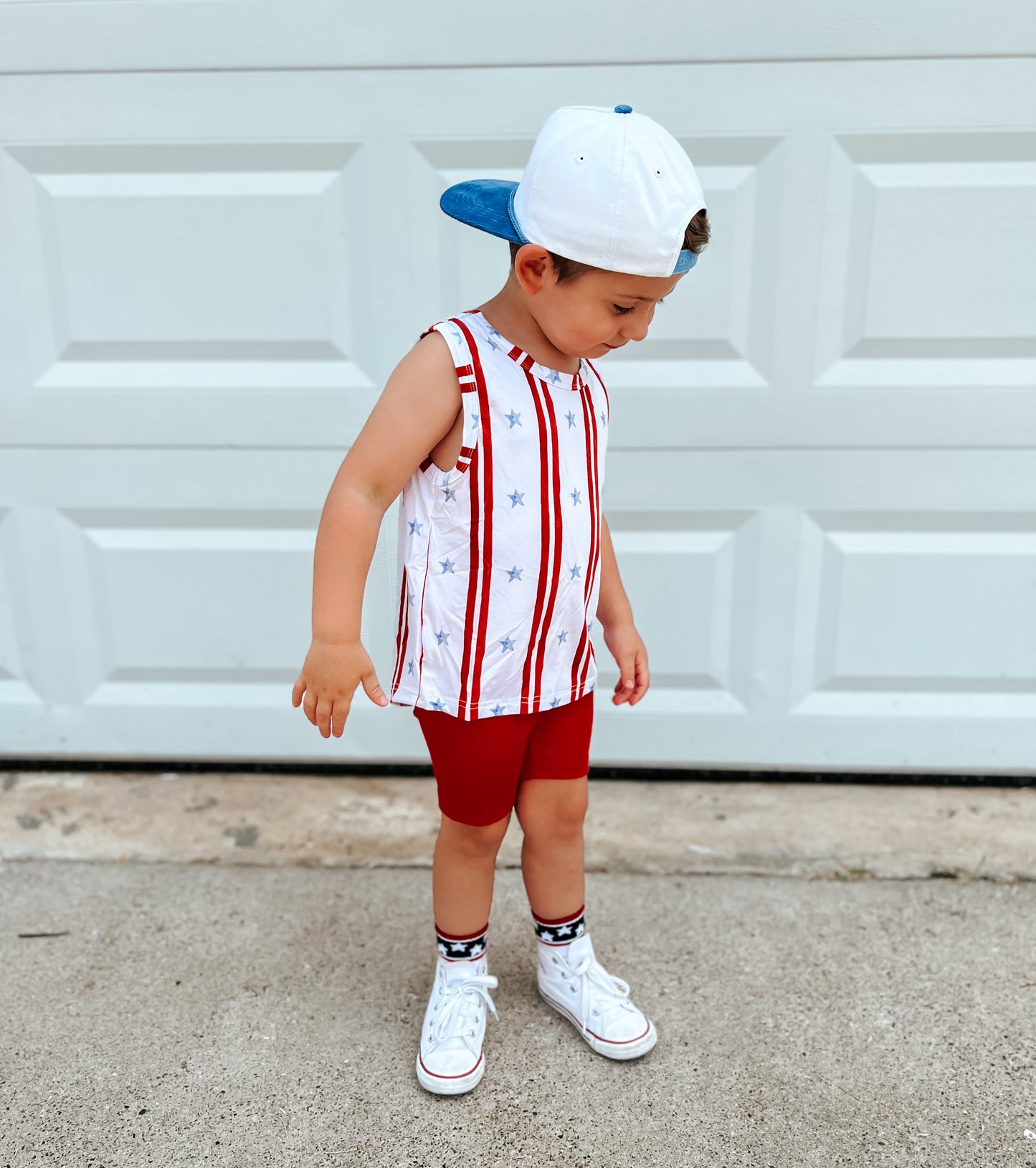 Stars & Stripes Bamboo Tank by Little Joy Co., product view 13
