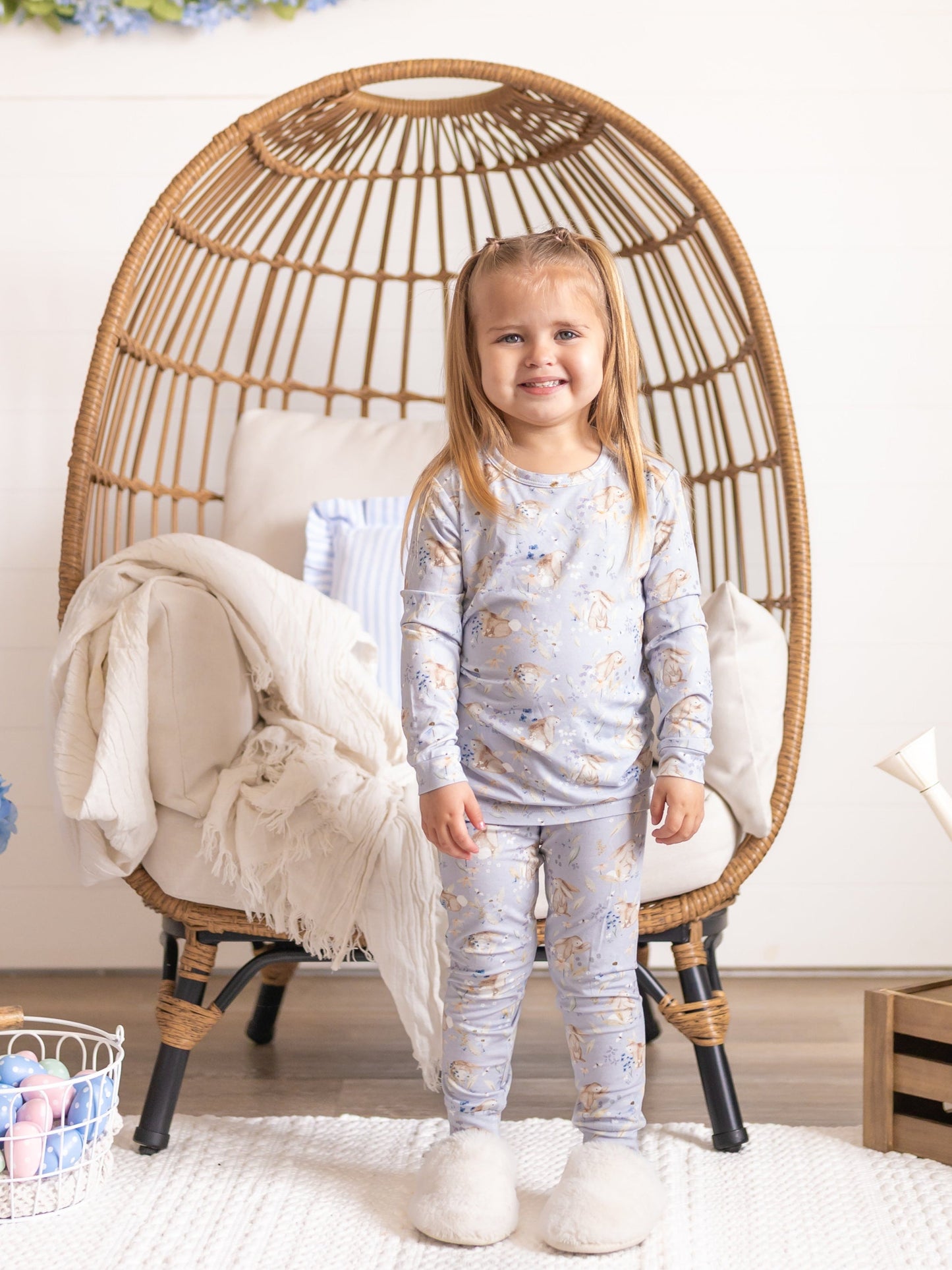 Bunny Blossoms 2pc Bamboo Pajamas by Little Joy Co., product view 13
