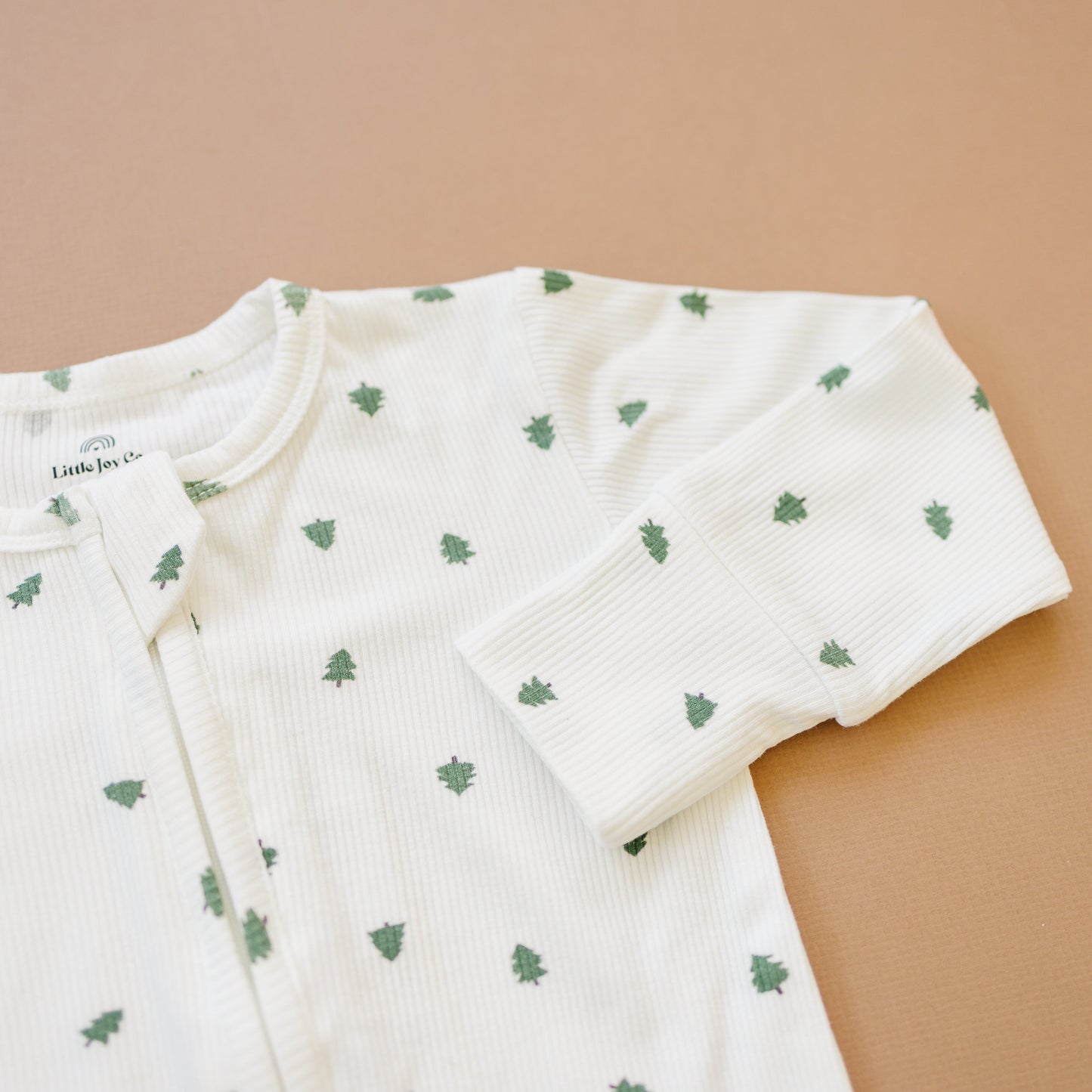 Tiny Trees Ribbed Bamboo Zippy Pajamas by Little Joy Co., product view 23