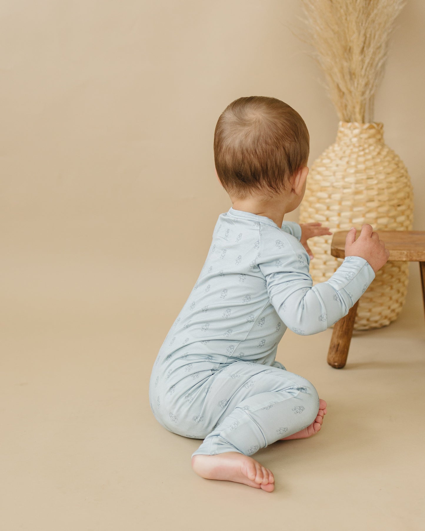 Fly Me to the Moon Bamboo Zippy Pajamas by Little Joy Co., product view 12