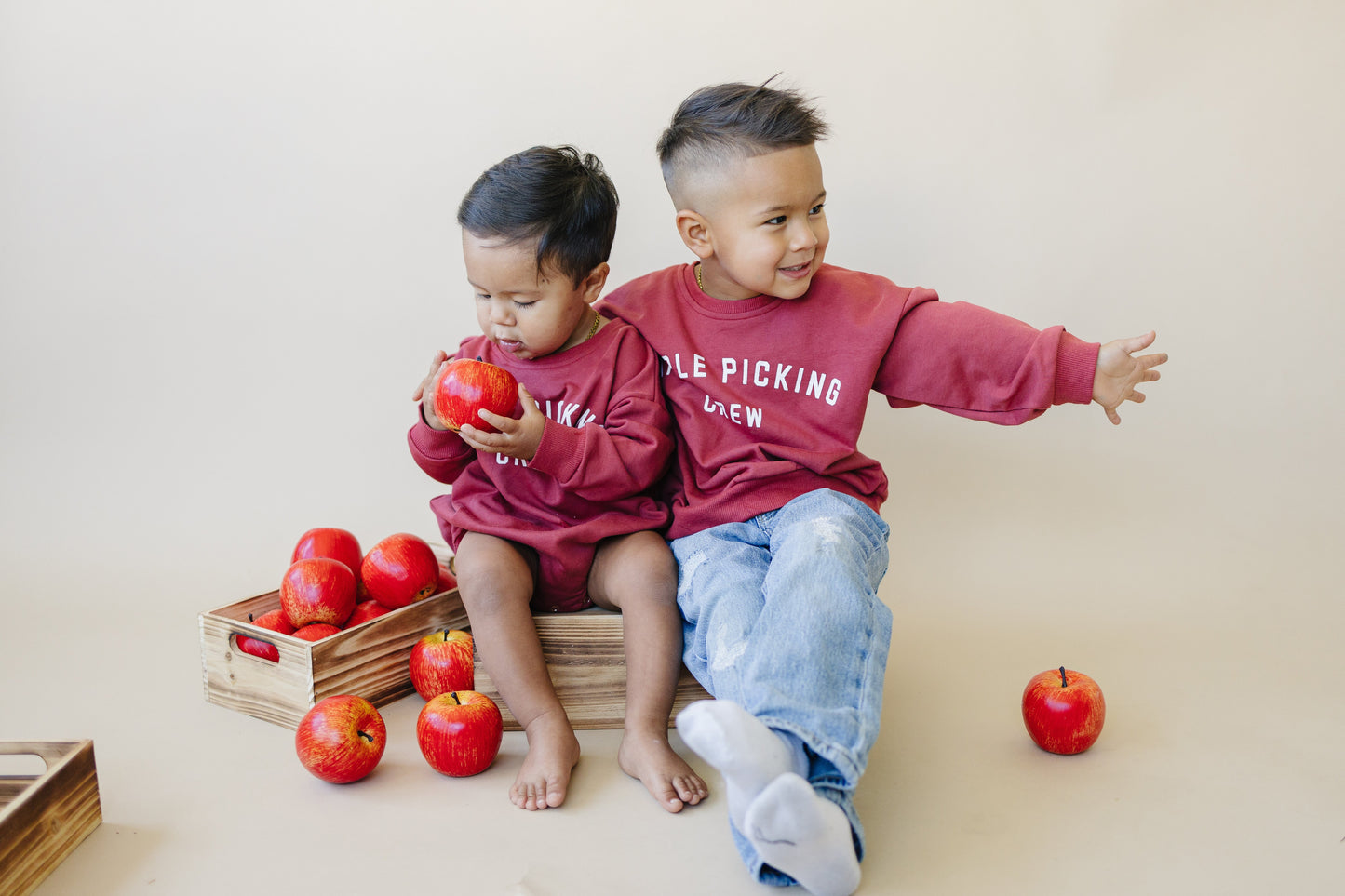 Apple Picking Crew Crewneck Sweatshirt by Little Joy Co., product view 8
