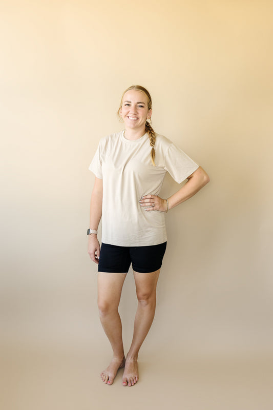 Adult Unisex Bamboo Tee by Little Joy Co., product view 2