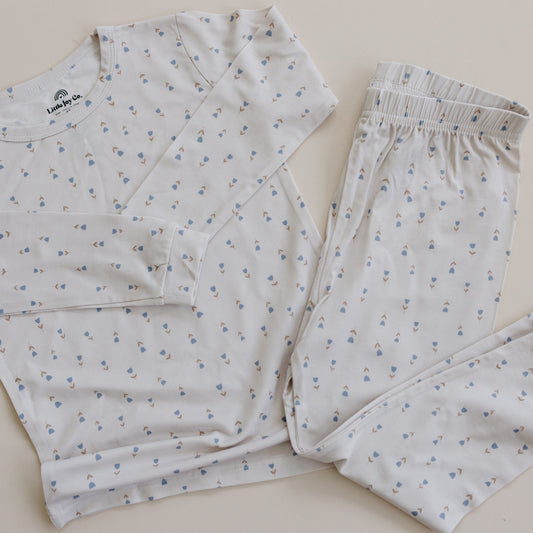 Tiny Tulips 2pc Bamboo Pajamas by Little Joy Co., product view 2