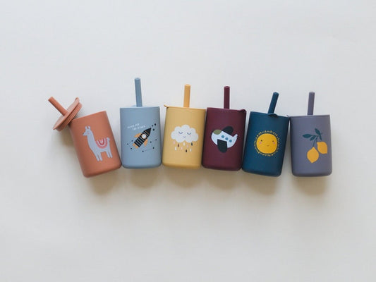 Silicone Straw Cup for Babies & Toddlers - 6oz Silicone Sippy Cup by Little Joy Co., product view 2
