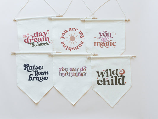 Daydream Believer Canvas Pennant by Little Joy Co., product view 2