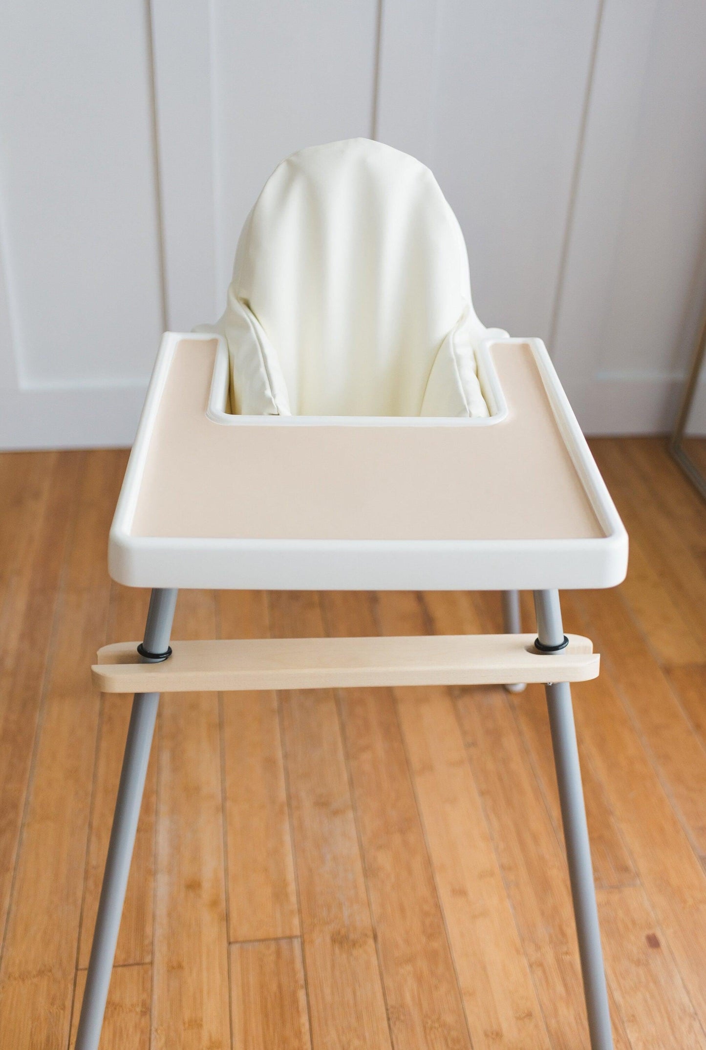 Off-White Vegan Leather IKEA Antilop Cushion Cover by Little Joy Co., product view 4