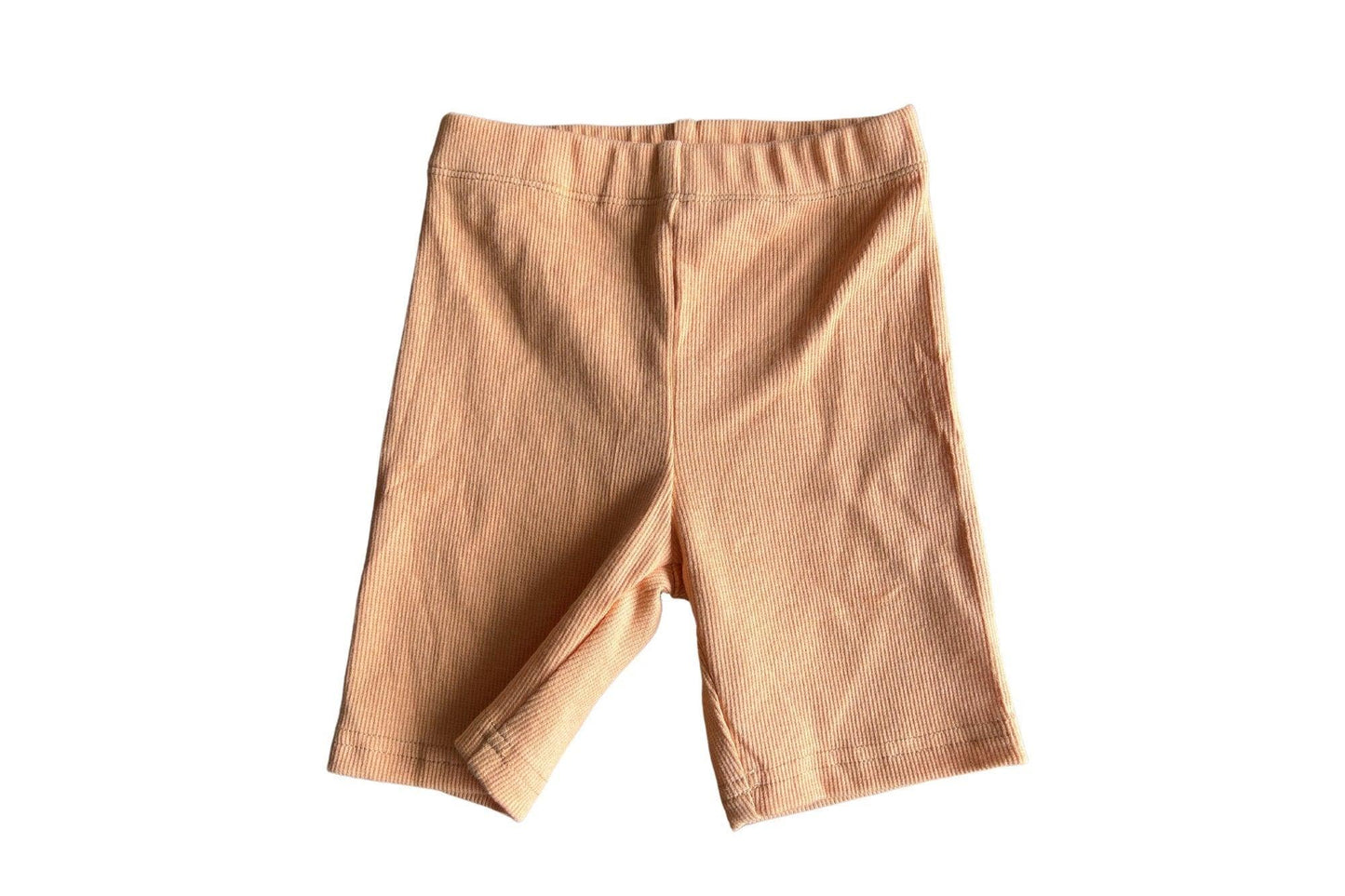 Orange Ribbed Bike Shorts by Little Joy Co., product view 7