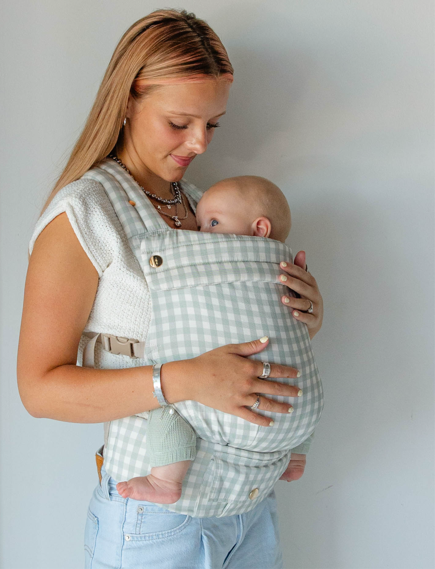 Coco Gingham baby carrier with pocket by Coco Carriers, product view 3