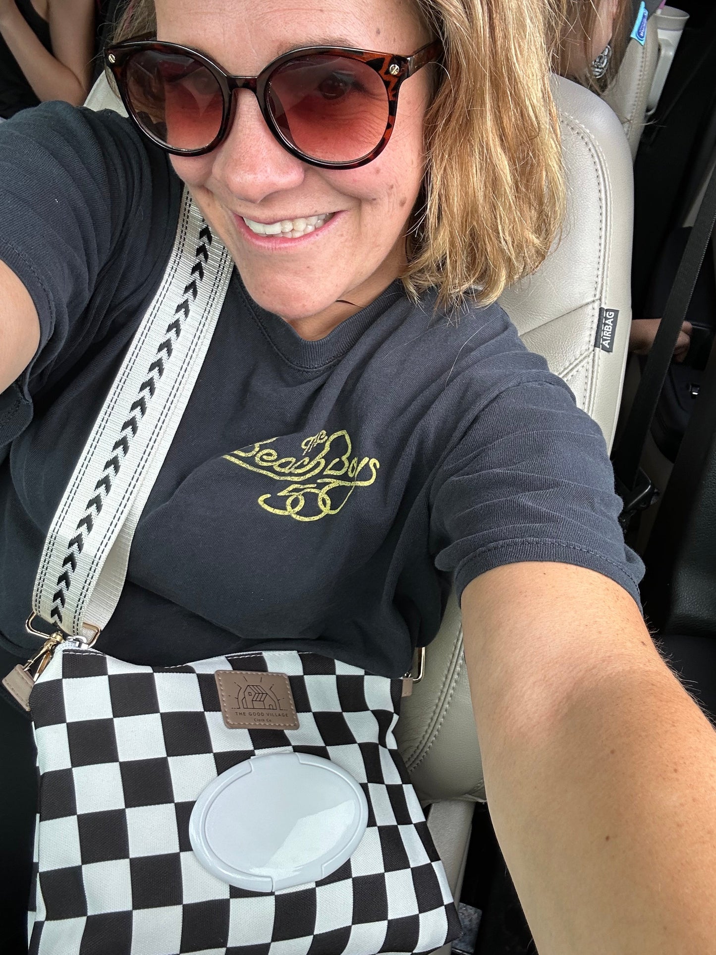 Wipes Clutch | Black Check by The Good Village Cloth Co., product view 14