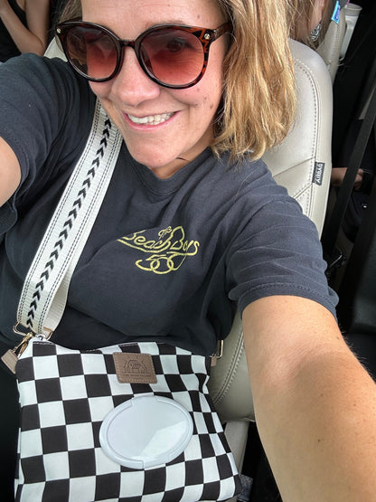 Wipes Clutch | Black Check by The Good Village Cloth Co., product view 14