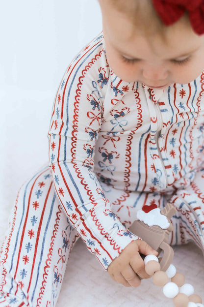 Candy Cane Lane Bamboo Christmas Pajamas - Zippy by Little Joy Co.