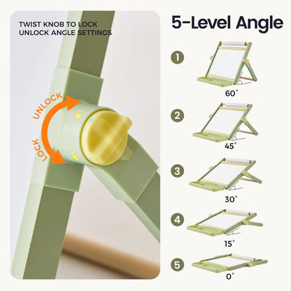 Tiny Land 3-in-1 Magnetic Tabletop Easel for Kids, Ages 3+