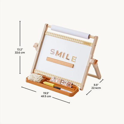 Tiny Land 3-in-1 Magnetic Tabletop Easel for Kids, Ages 3+