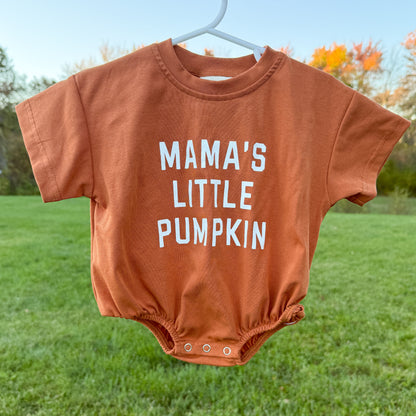 Mama’s Little Pumpkin T-Shirt Bubble Romper by Little Joy Co.