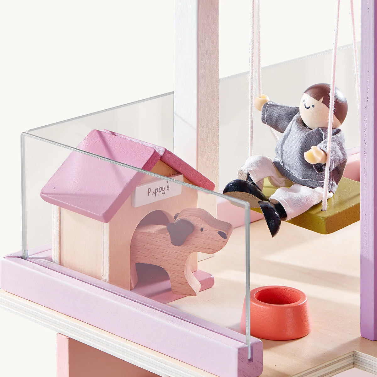 Tiny Land Sweetwood Edge Wooden Dollhouse – Green or Pink