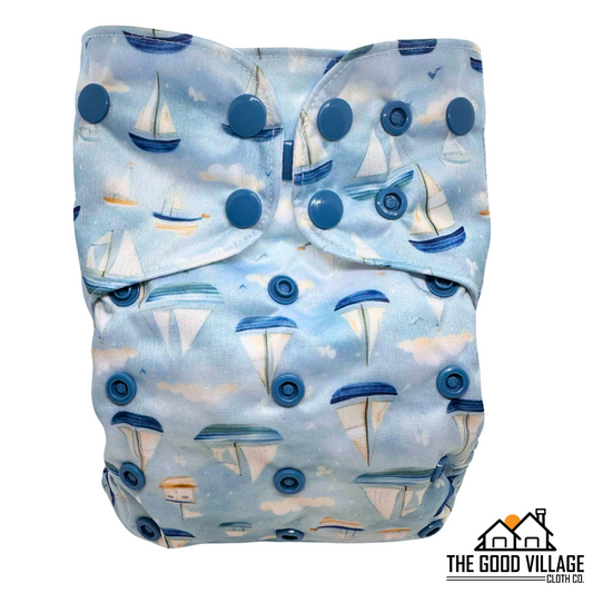 One Size Pocket Diaper | Dreamy Voyages by The Good Village Cloth Co.