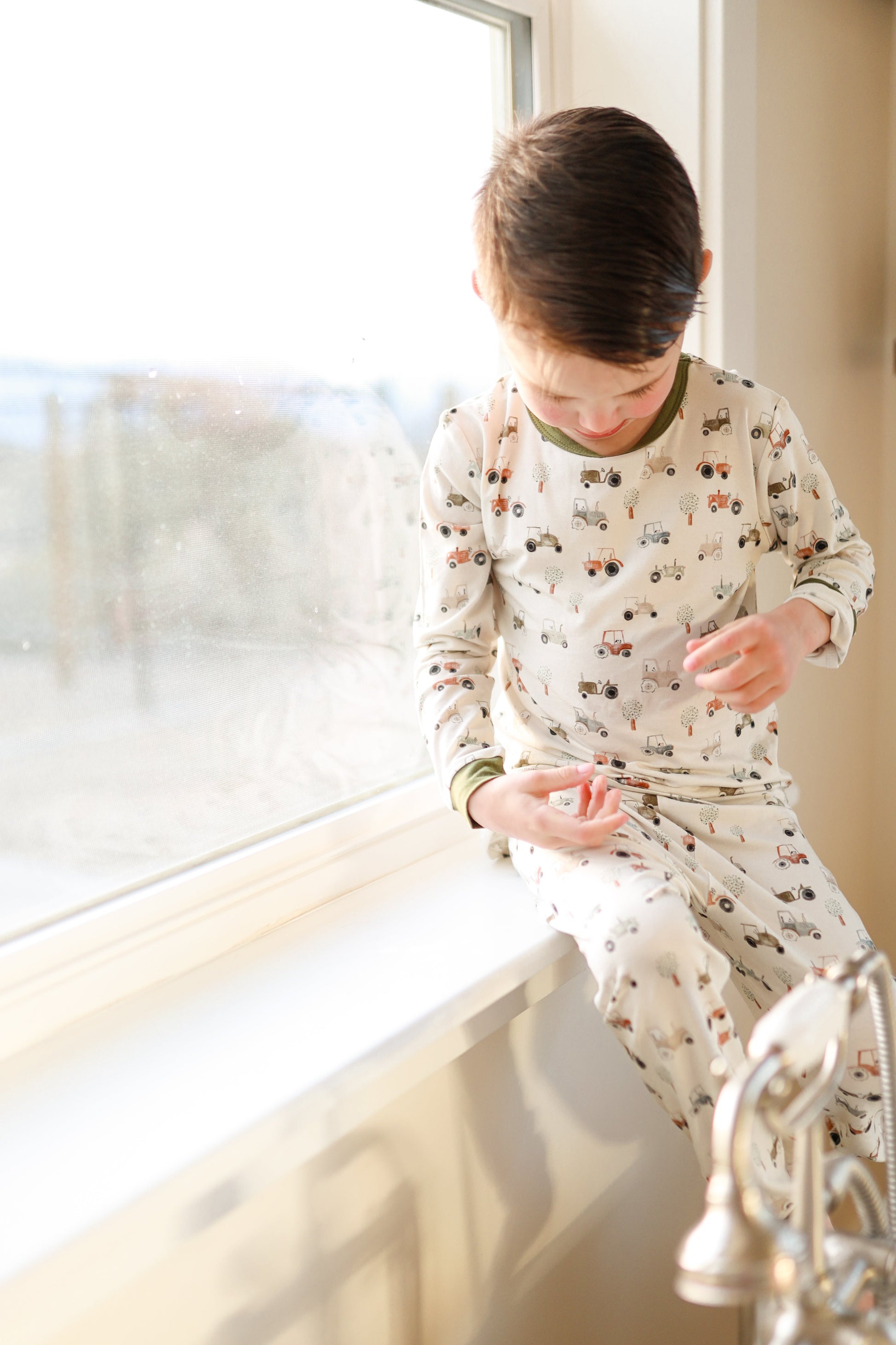 Tiny Tractors 2pc Bamboo Pajamas by Little Joy Co.