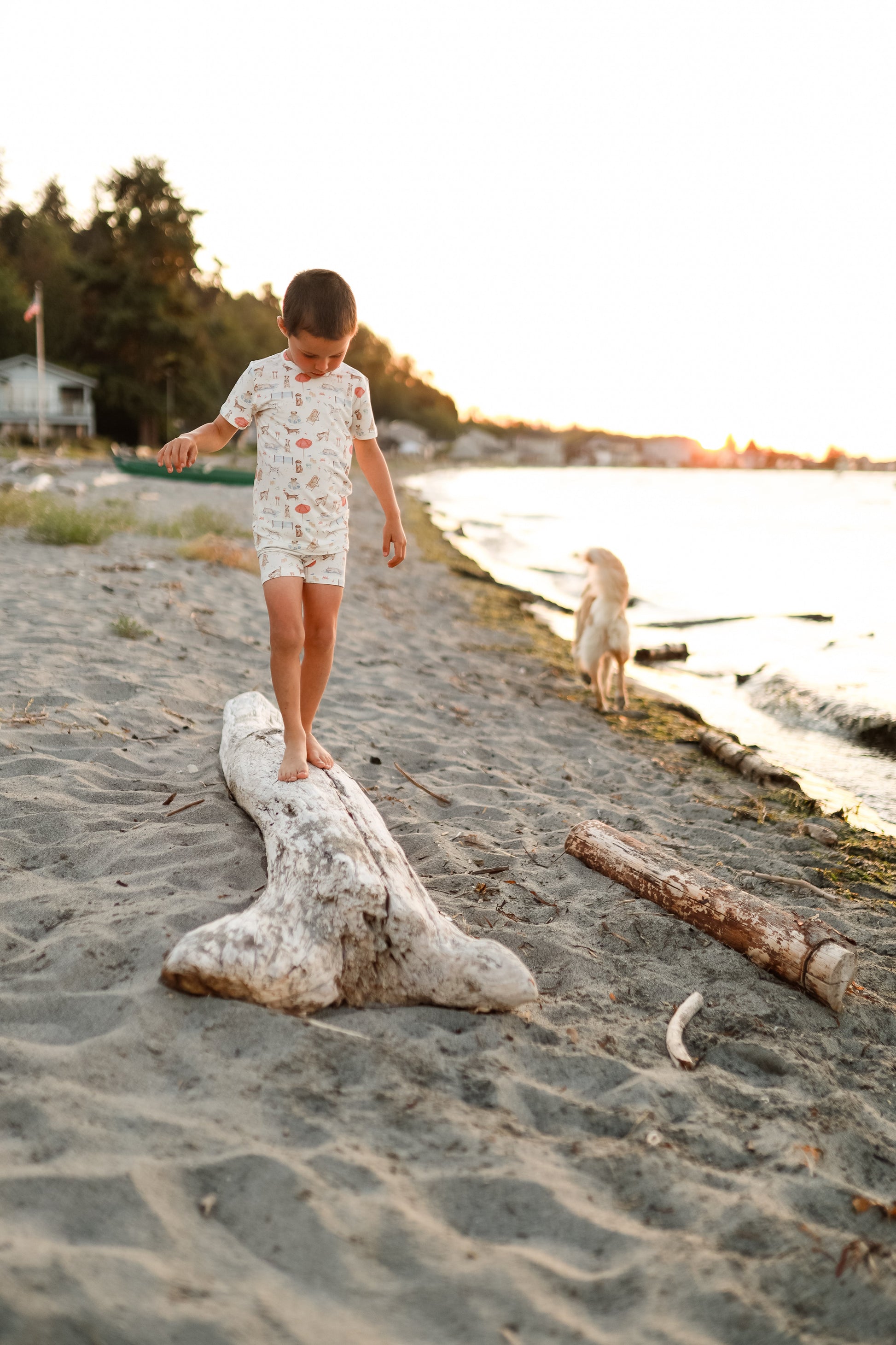 Beach Pawty 2pc Bamboo Pajamas by Little Joy Co., product view 3