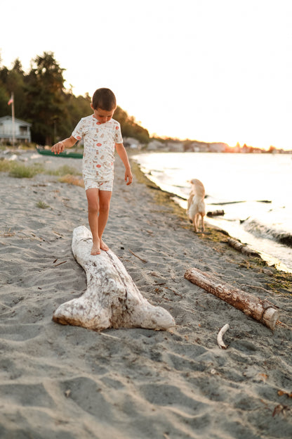 Beach Pawty 2pc Bamboo Pajamas by Little Joy Co., product view 3