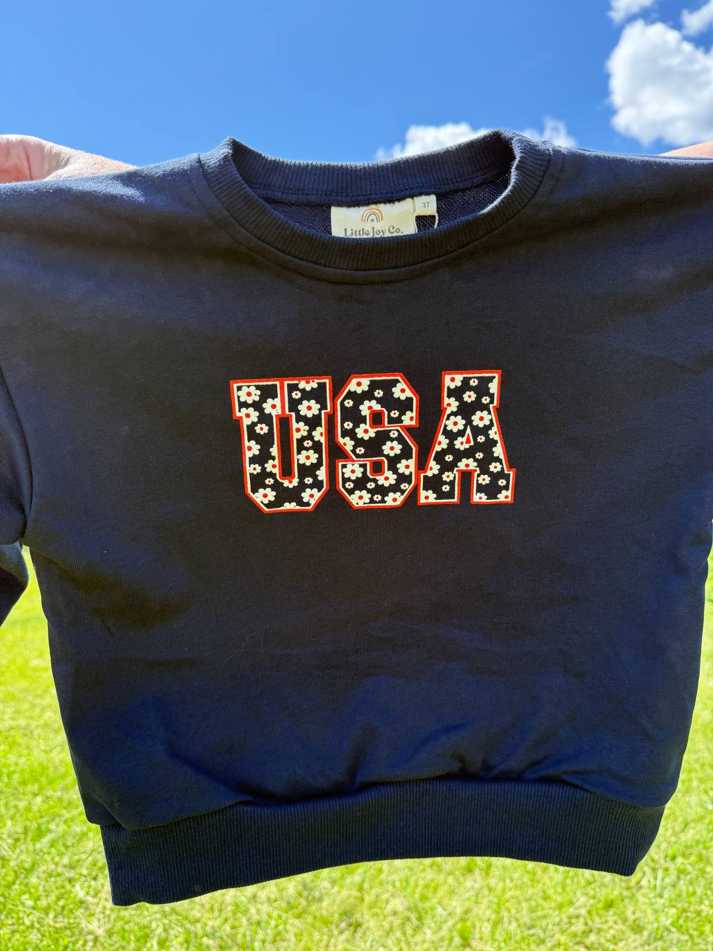 USA Daisy Crewneck Sweatshirt - more colors by Little Joy Co., product view 6