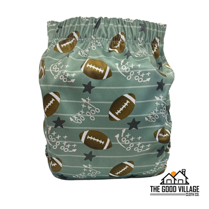 One Size Pocket Diaper - Touchdown by The Good Village Cloth Co., product view 2