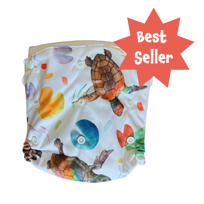 All-in-Two Diaper Cover and Belt (Printed PUL) by Flappy-Nappies