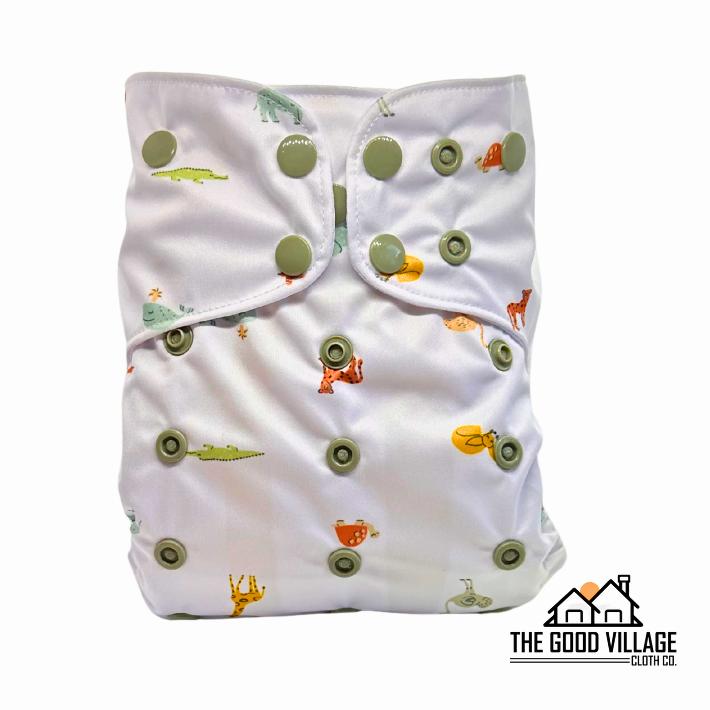 One Size Pocket Diaper - Wild Bunch by The Good Village Cloth Co.