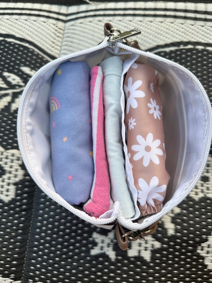 Wipes Clutch | Tan Check by The Good Village Cloth Co., product view 7