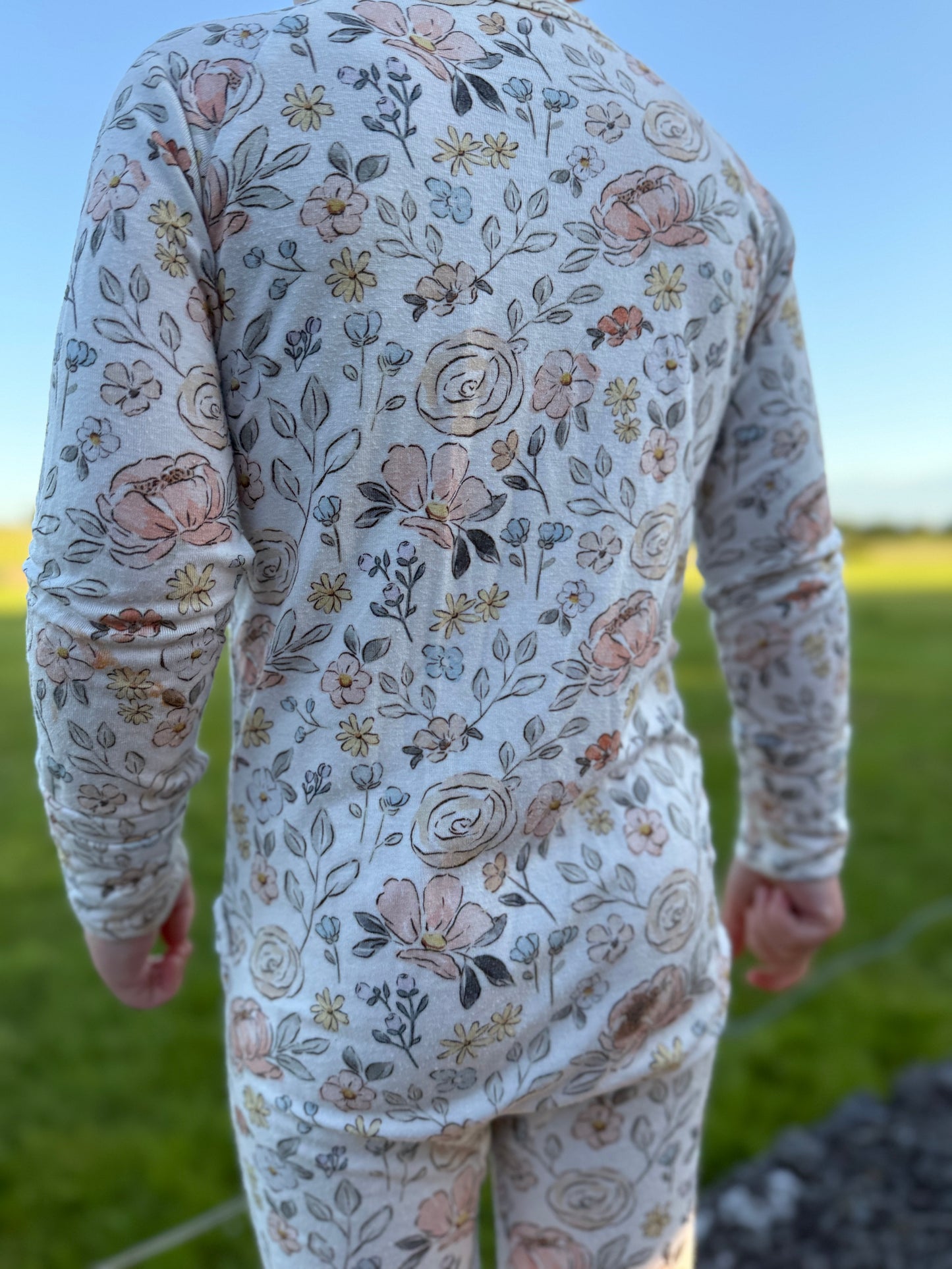 Pastel Petals Modal Zippy Romper by Little Joy Co.