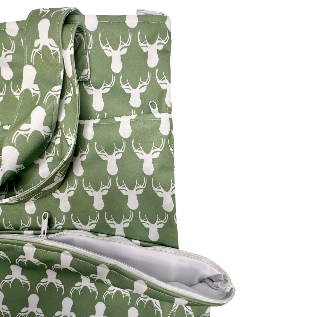 Large Hanging Wetbag | Antlers by The Good Village Cloth Co., product view 4