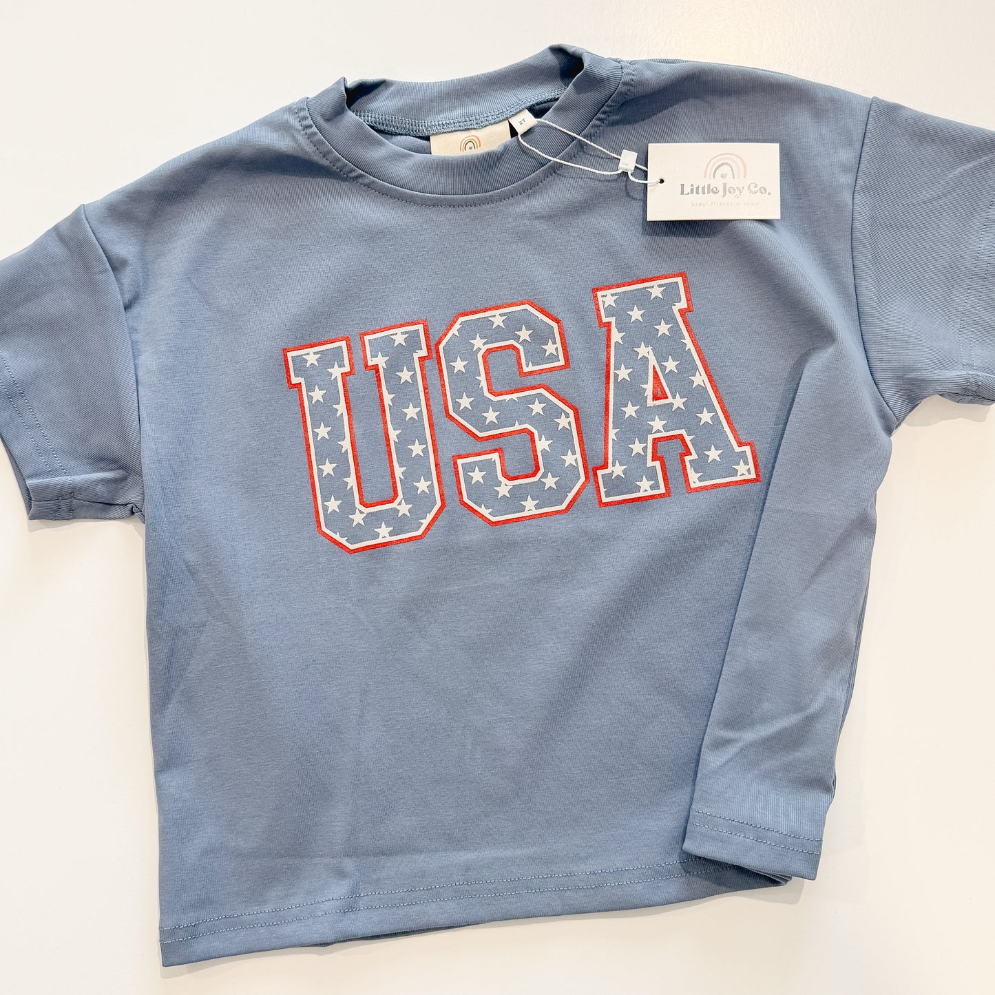 USA Stars Oversized Tee by Little Joy Co., product view 5
