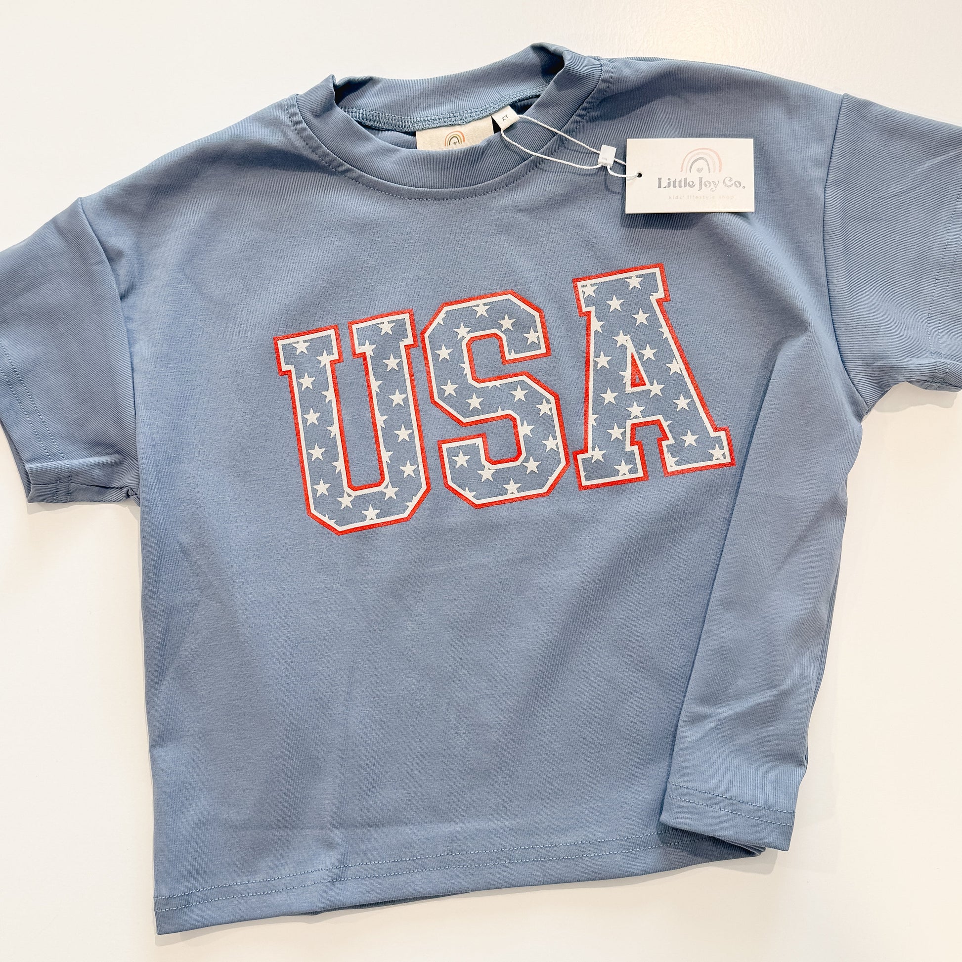 USA Stars Oversized Tee by Little Joy Co., product view 5