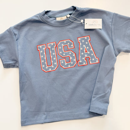 USA Stars Oversized Tee by Little Joy Co., product view 5