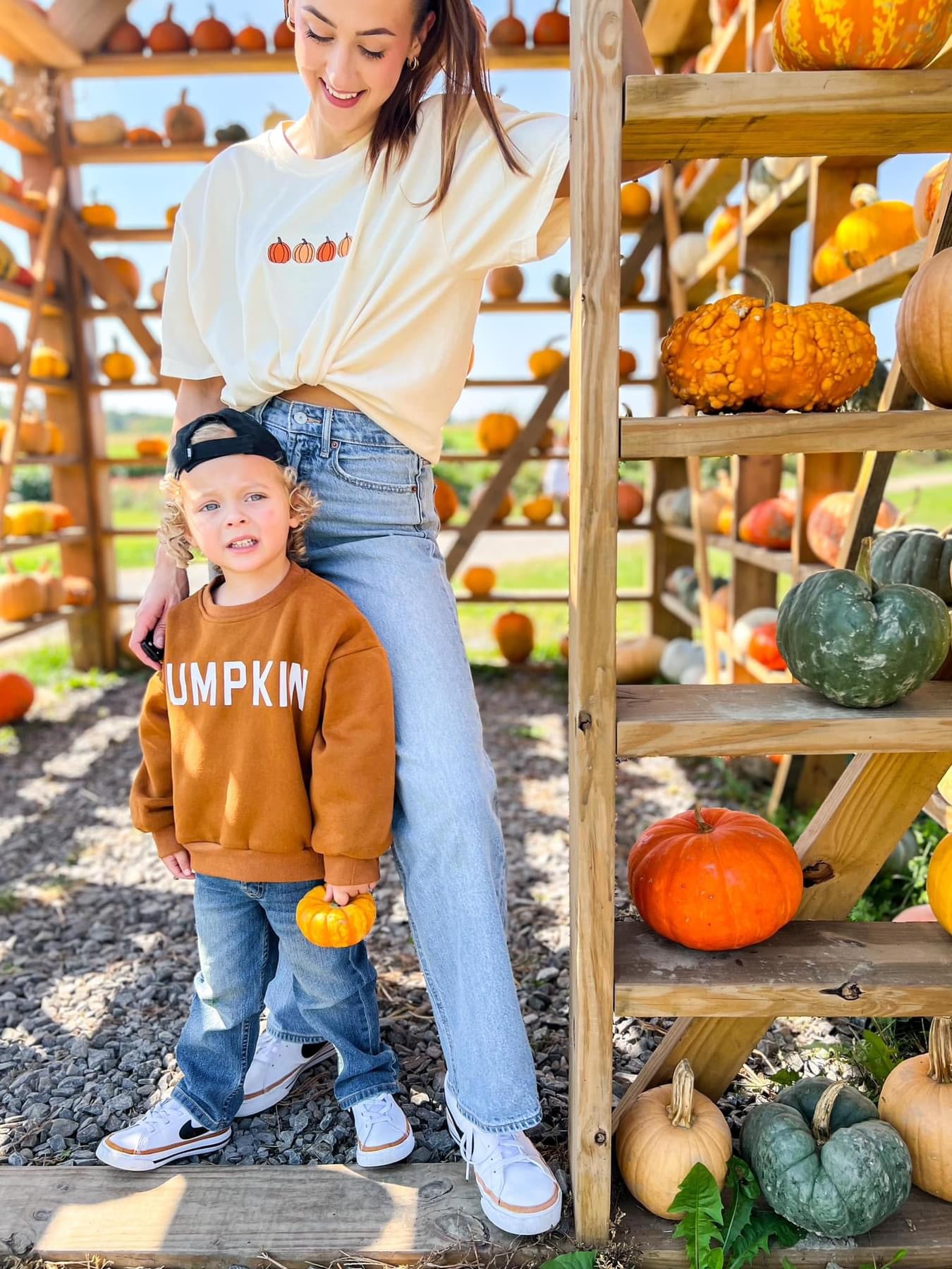 Pumpkin Crewneck Sweatshirt by Little Joy Co., product view 9