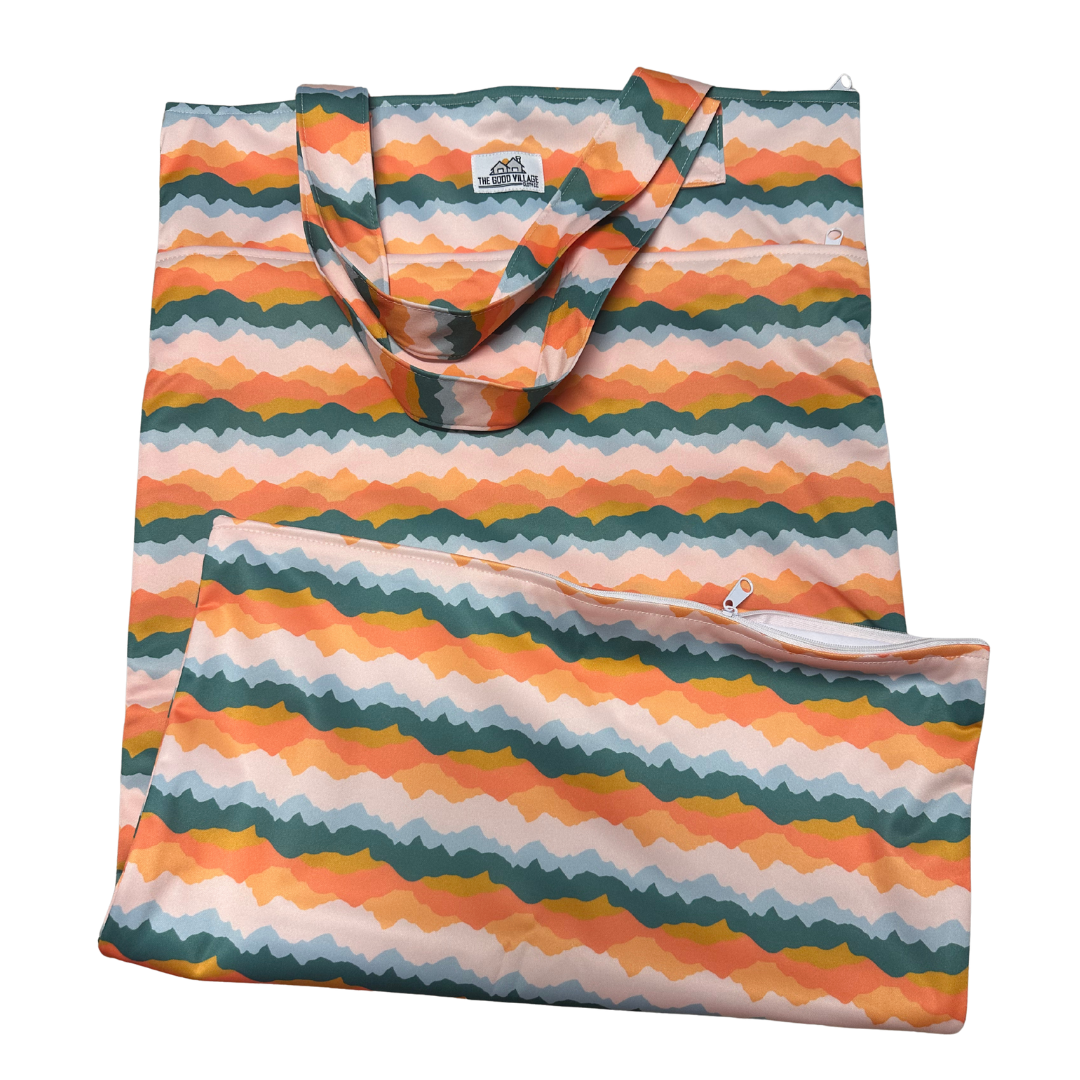 Large Hanging Wetbag | Sunset Peaks by The Good Village Cloth Co.