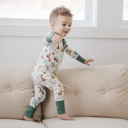 Cottontail Garden Bamboo Zippy Romper by Little Joy Co., product view 5