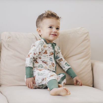 Cottontail Garden Bamboo Zippy Romper by Little Joy Co., product view 7