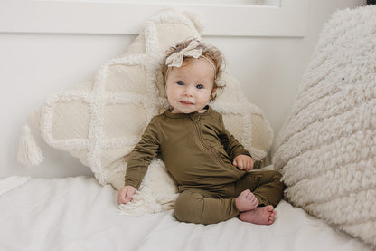 Solid Bamboo Zippy Pajamas - more colors by Little Joy Co., product view 4