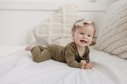 Solid Bamboo Zippy Pajamas - more colors by Little Joy Co., product view 2