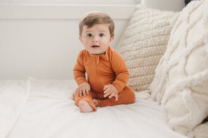 Solid Bamboo Zippy Pajamas - more colors by Little Joy Co., product view 6