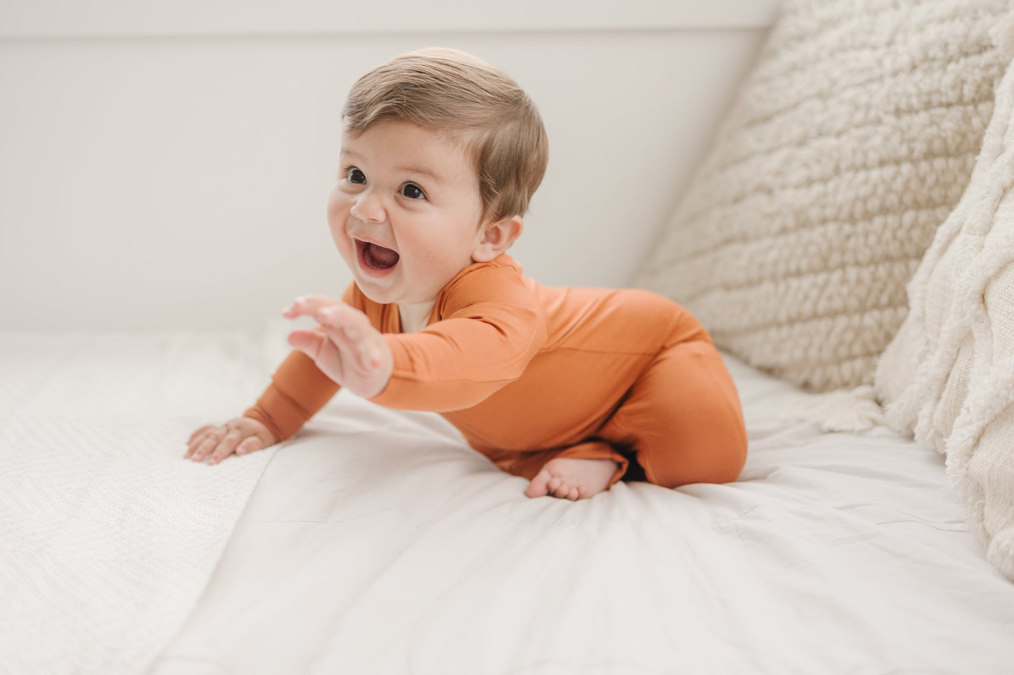 Solid Bamboo Zippy Pajamas - more colors by Little Joy Co., product view 9