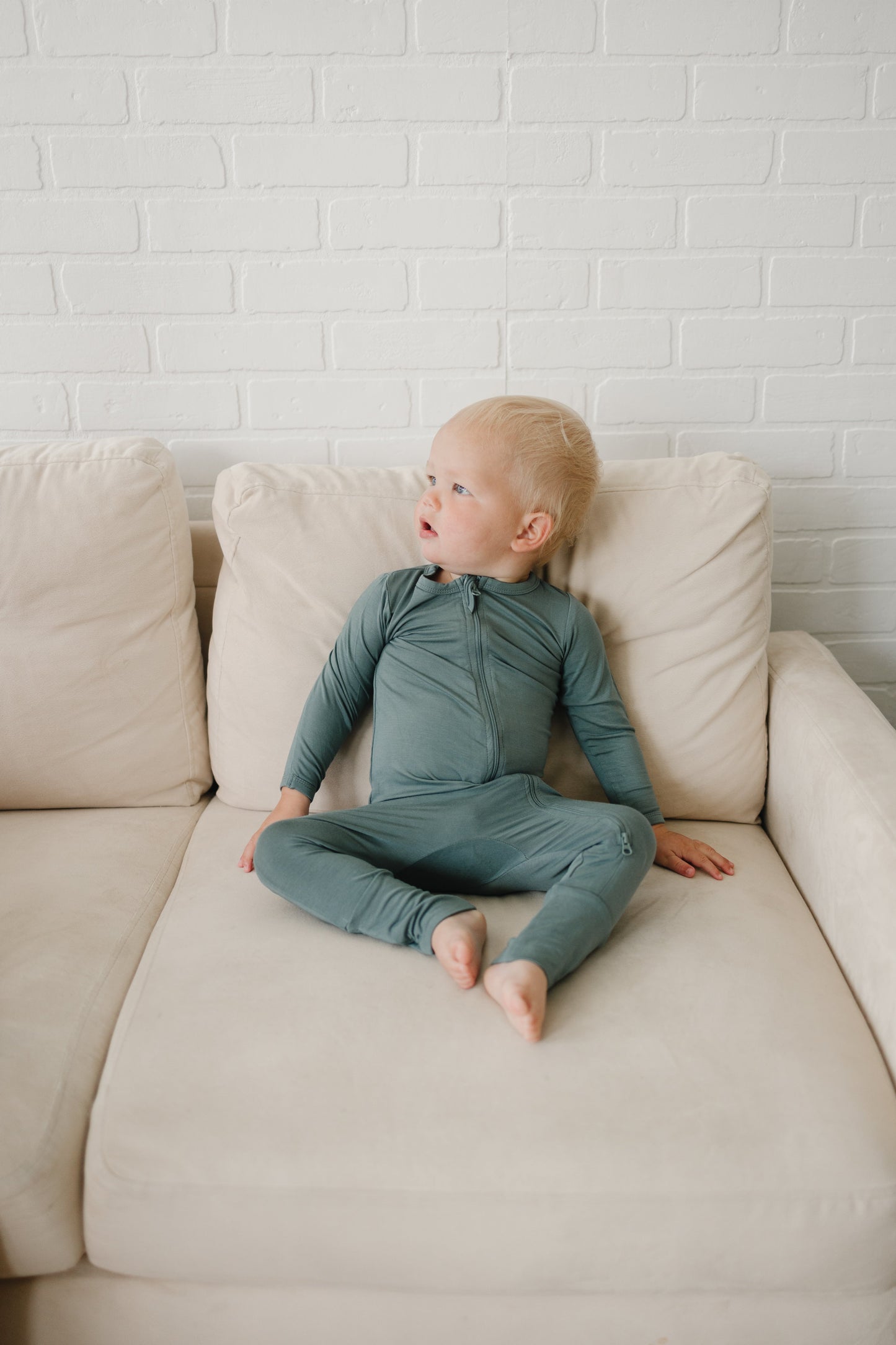 Solid Bamboo Zippy Pajamas - more colors by Little Joy Co., product view 10