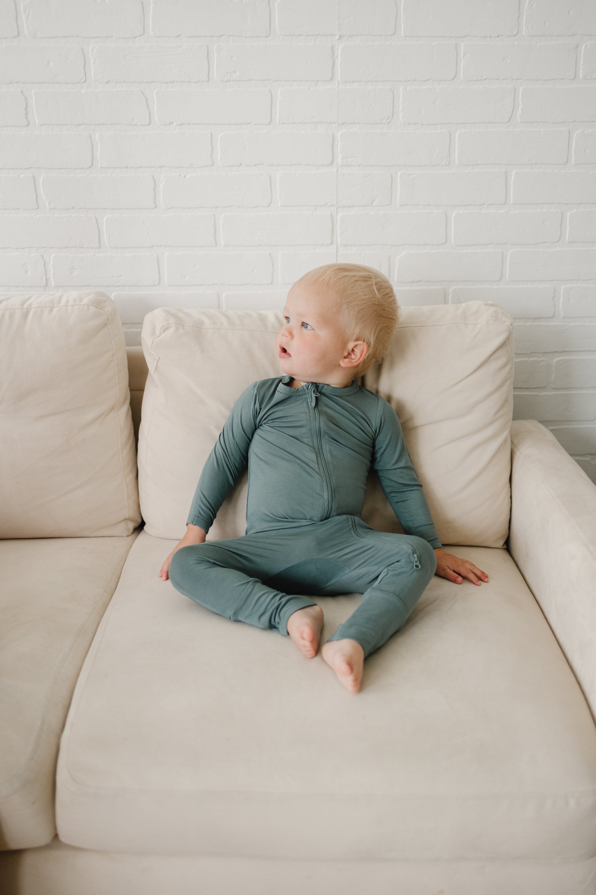 Solid Bamboo Zippy Pajamas - more colors by Little Joy Co., product view 10