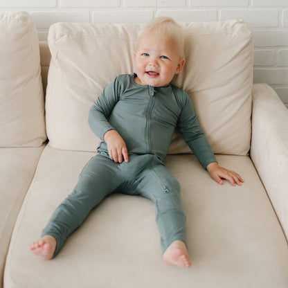 Solid Bamboo Zippy Pajamas - more colors by Little Joy Co.