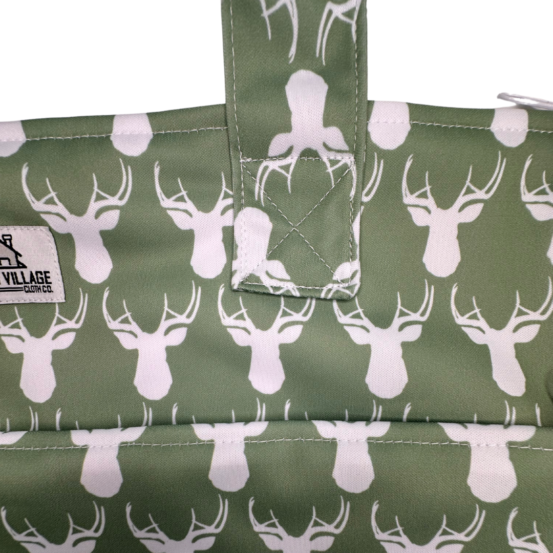 Large Hanging Wetbag | Antlers by The Good Village Cloth Co., product view 3